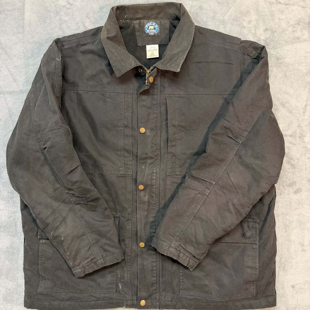 2XL Polar King By Key Canvas Chore Jacket Size 2XL Reg Black Workwear